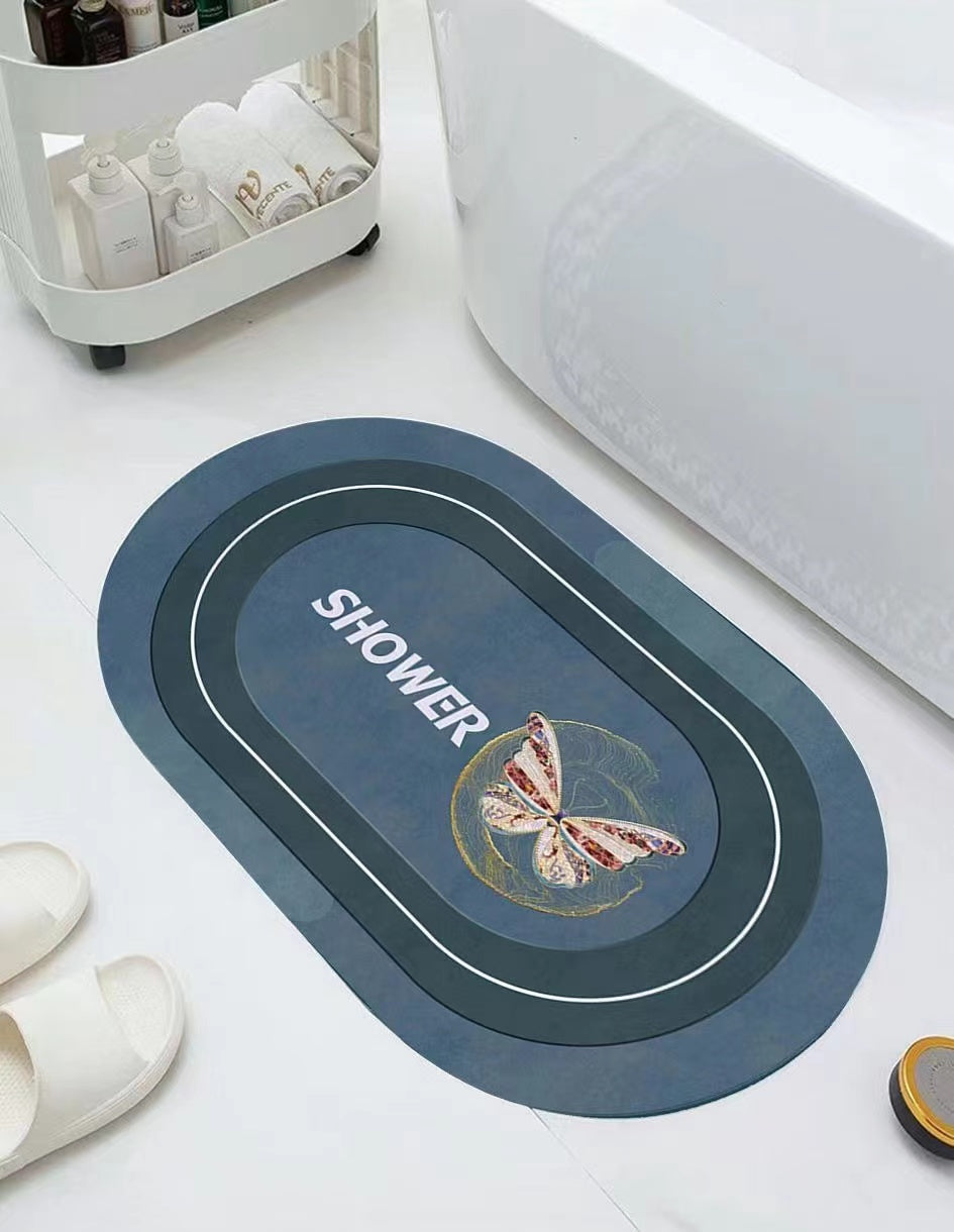 Oval Bathroom and Door Mat