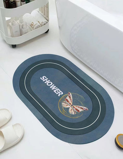 Oval Bathroom and Door Mat
