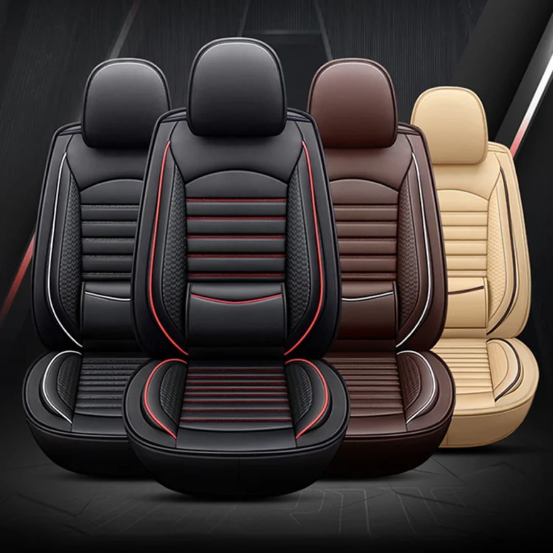 PU leather car seat covers with sleek modern design for vehicle interior protection