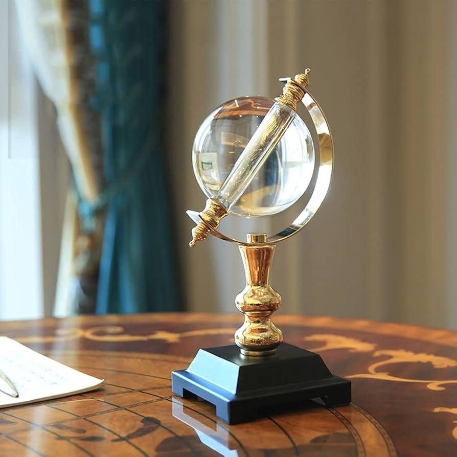 American Crystal Ball Table Lamp