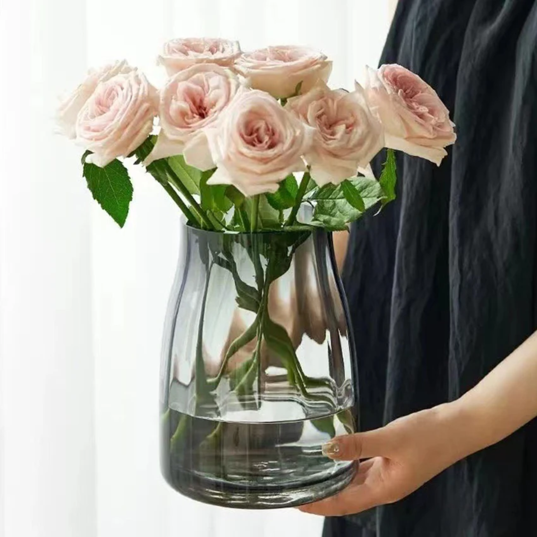 Wide Nordic Glass Vase