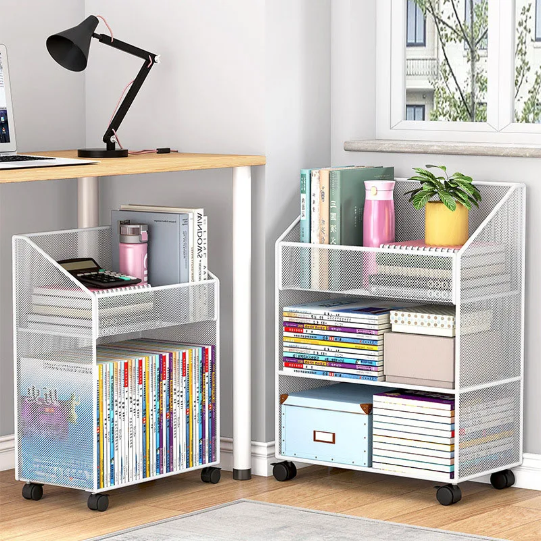 Multipurpose Bookshelf Stand with Wheels