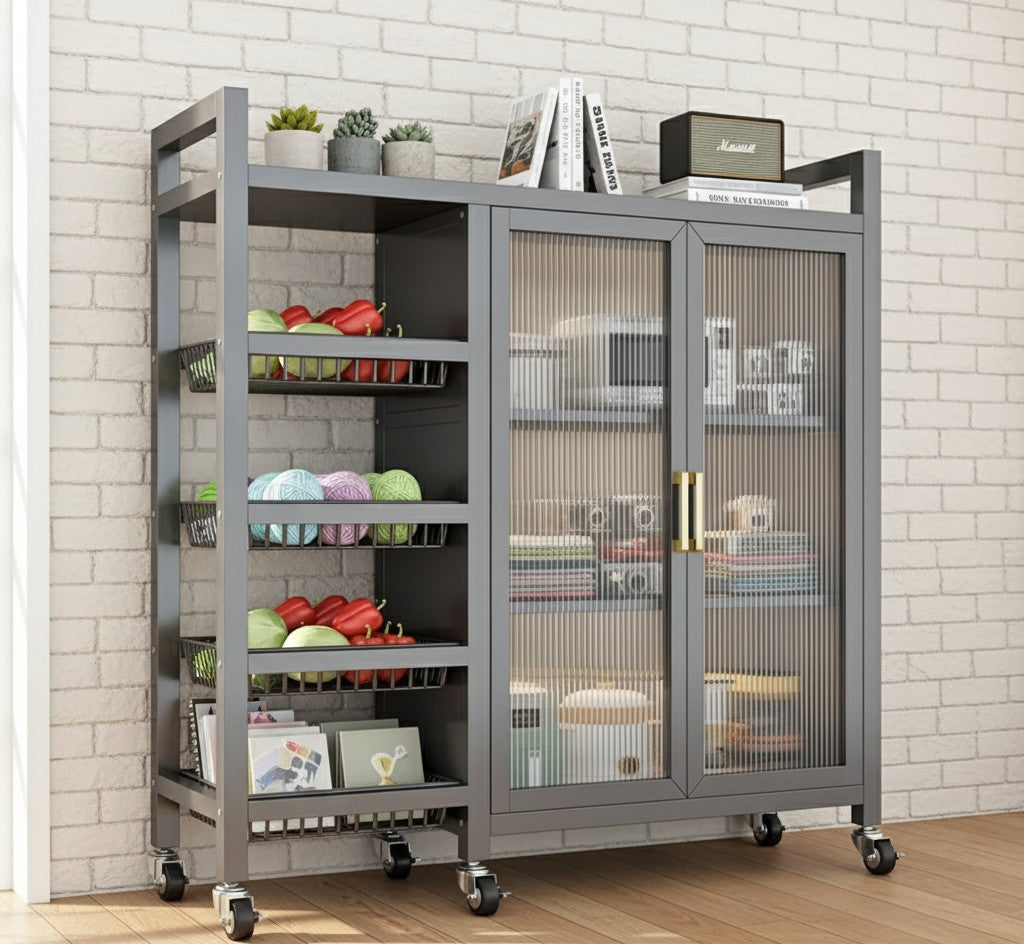 Kitchen Storage Rack With Visible Doors