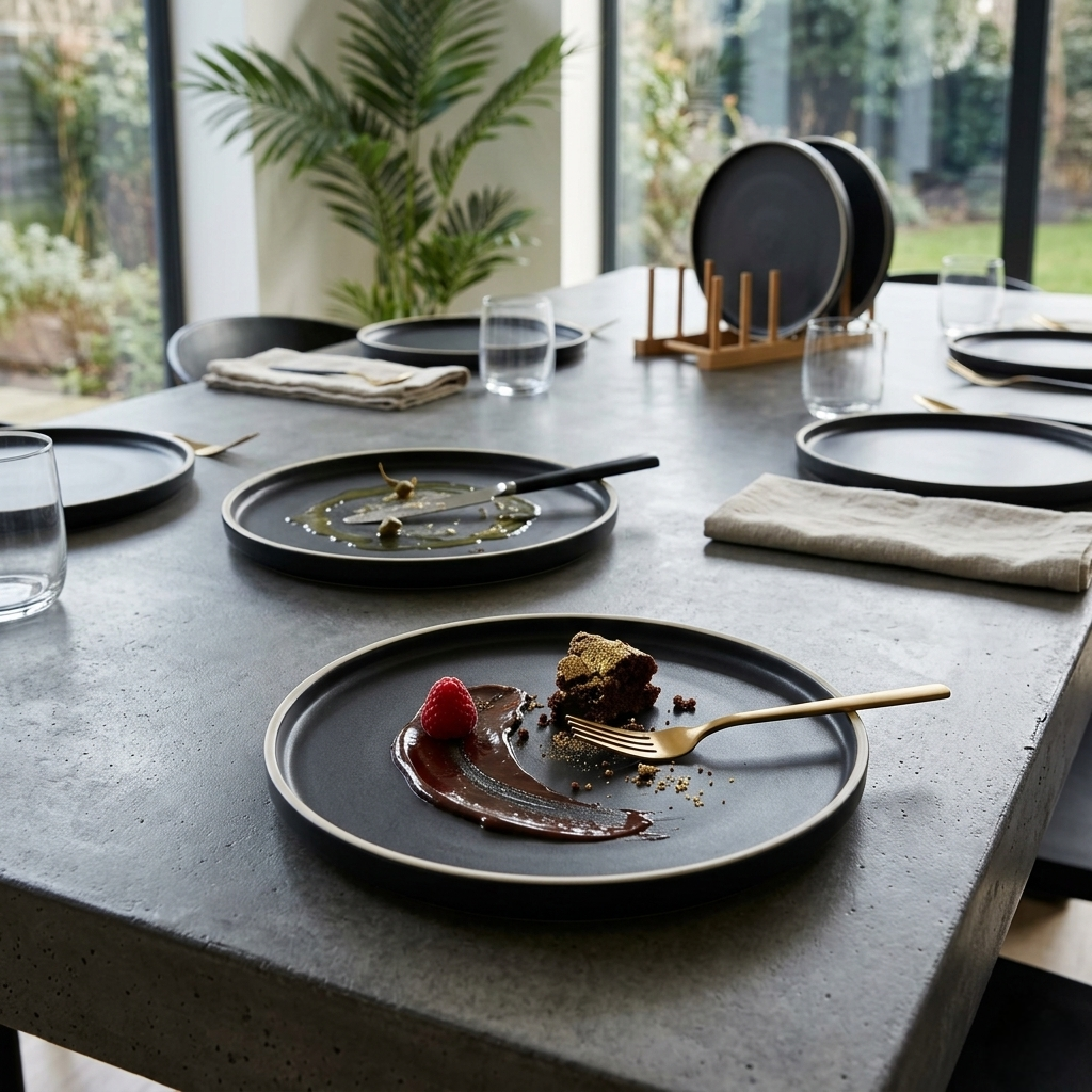 6Pcs Matte Ceramic Dinner Plates