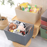 Handheld Woven Storage Basket For Laundry And Home Organization