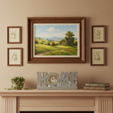 Glittery “HOME” Tabletop Clock Decor