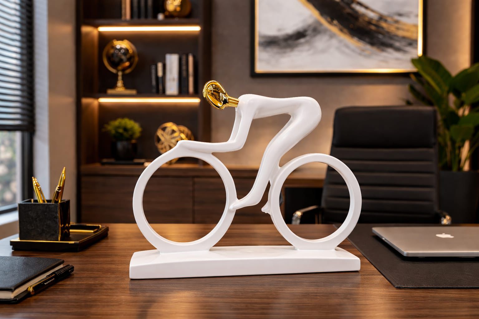 Handmade Biker Resin Figurine