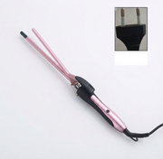 Electric ceramic hair curler with 9 temperature settings and European standard clip.