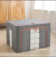 120-Litres Heavy-duty storage organizer with zipper for storing duvets, clothes, blankets, and household items
