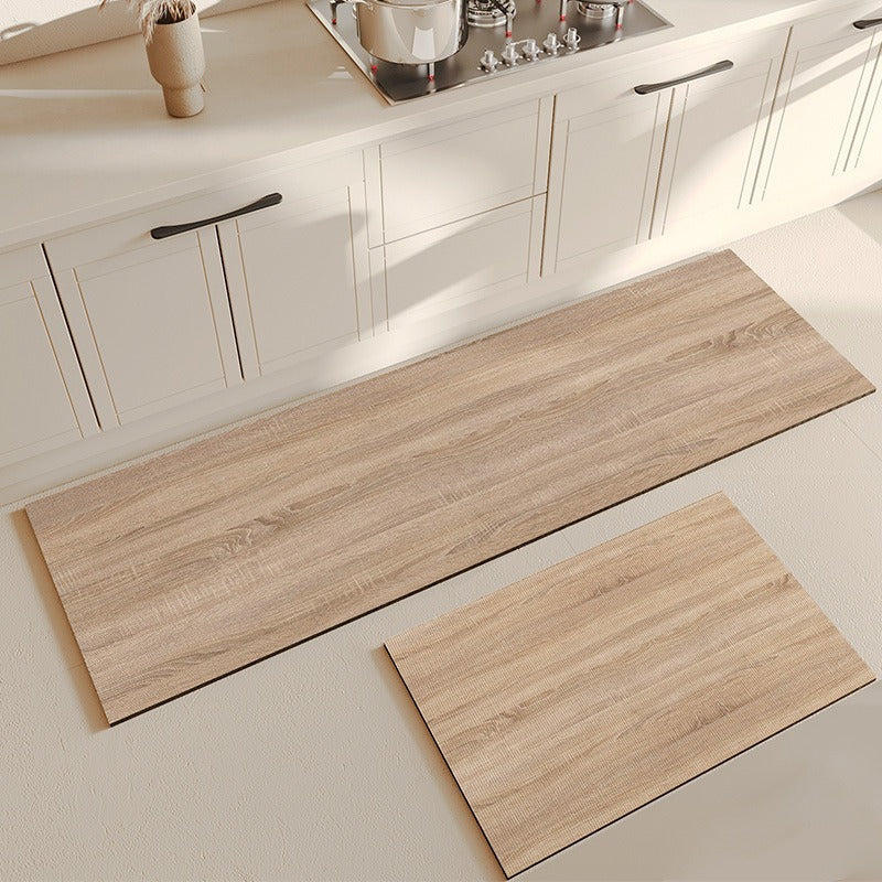 2pc Leather Kitchen Anti-Slip Mats Set