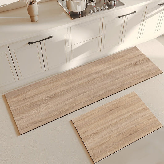 2pc Leather Kitchen Anti-Slip Mats Set