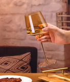 6Pcs Gold Wine Glass 539ml