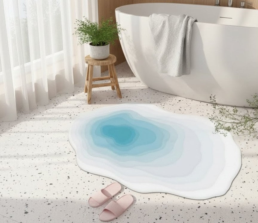 Absorbent Irregular Bathroom Mat – 40 × 60 cm