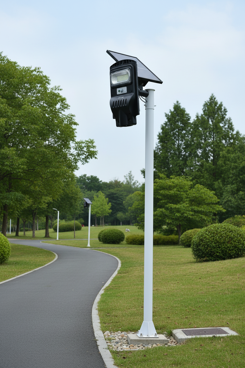 Solar Street Light with Pole – 100W