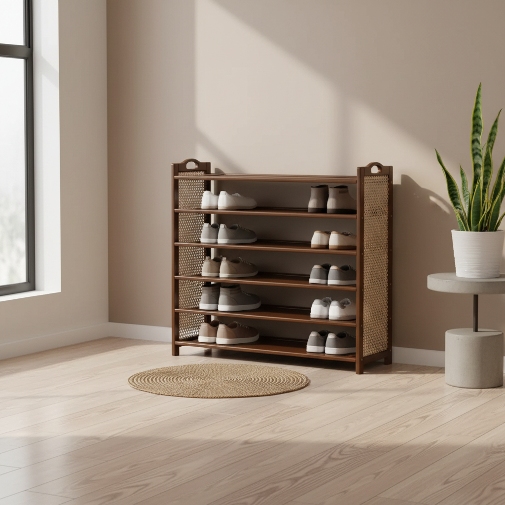 5 Layer Bamboo Shoe Rack
