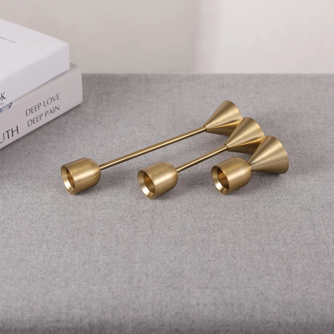 3Pc Aluminium Candle Holder