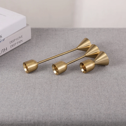 3Pc Aluminium Candle Holder