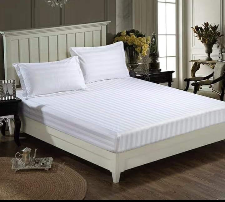 Striped Cotton Bedsheet Set
