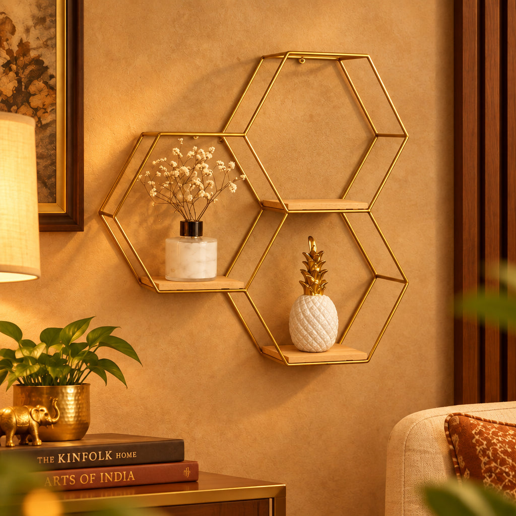 Wall Mounted Floating Shelf for Home and Office Storage and Display 
