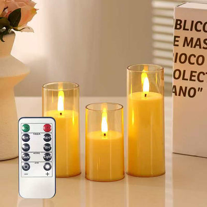 3Pc Set LED Candles