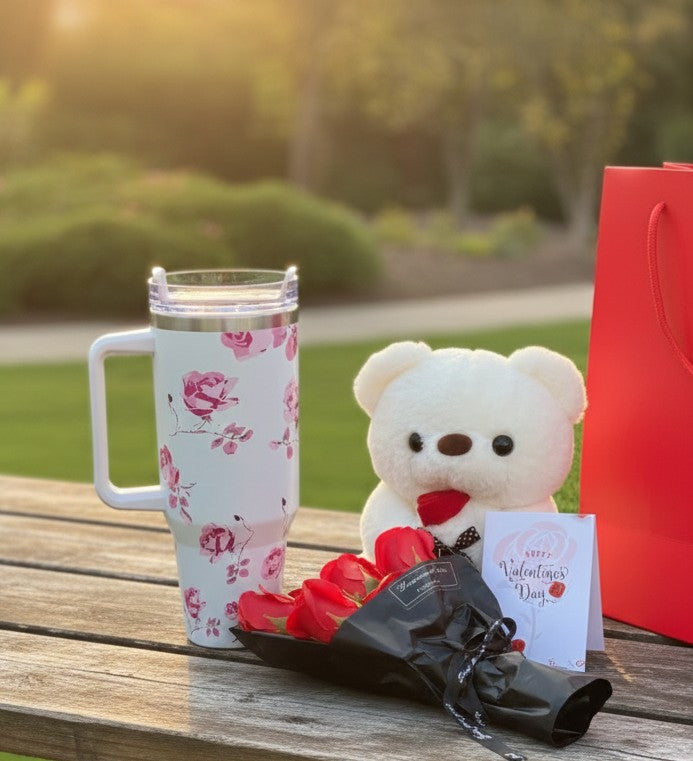 Ladies Stanley Mug & Teddy Bear Gift Set