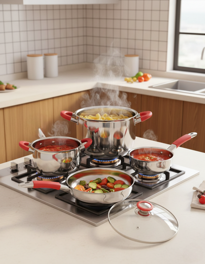12-Piece Stainless Steel Cookware Set