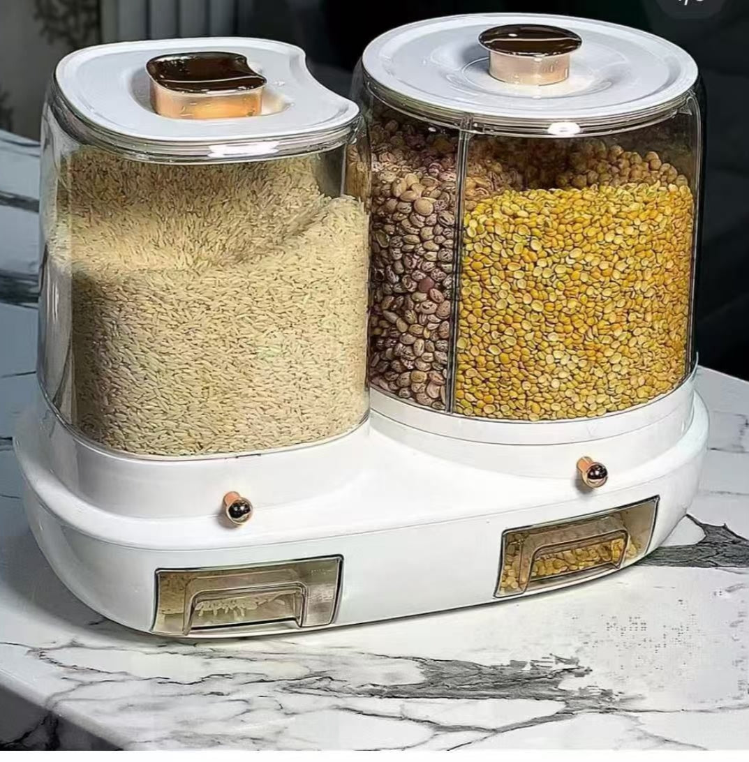 Grain Storage Box With Compartments