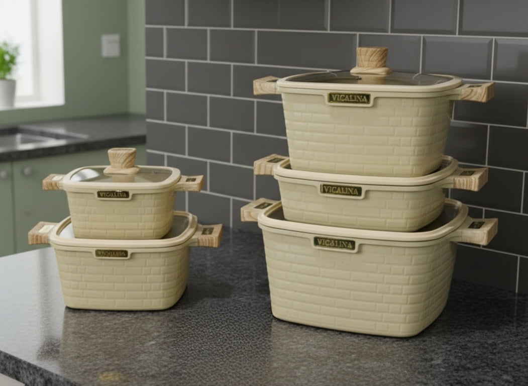 10Pcs Granite Block Cookware Set