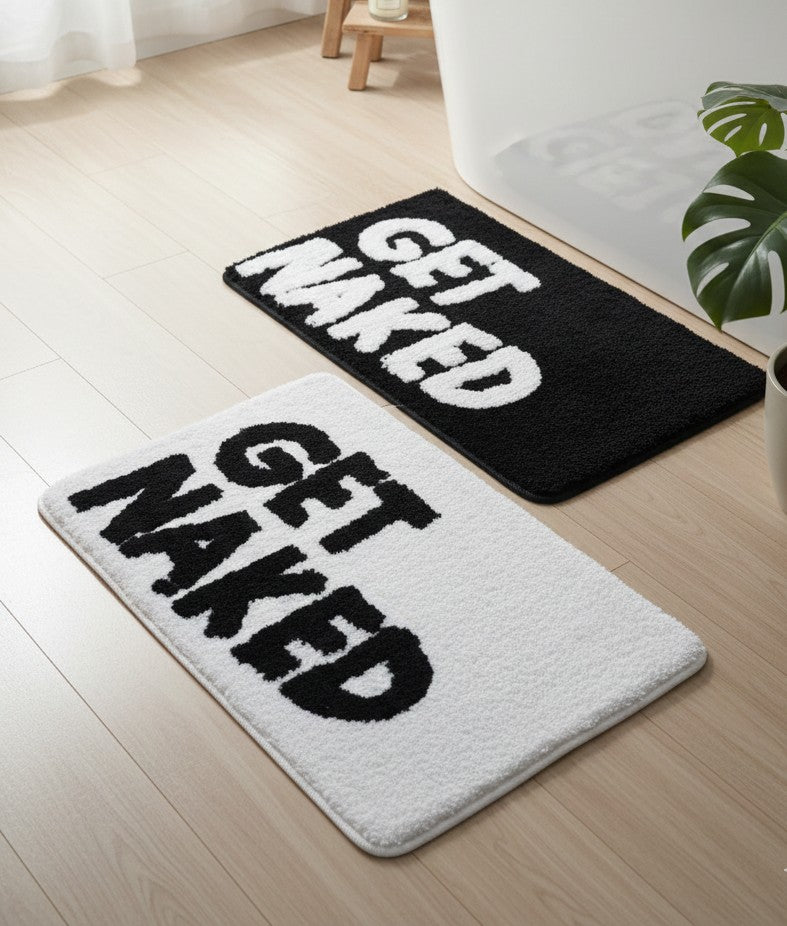 Soft non-slip absorbent bathroom rug, 50×80cm, shaggy microfiber tufted.