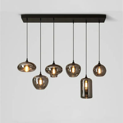 Smokey 5 in 1 Glass Chanderlier