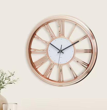 Bronze Roman numeral wall clock with classic design and 40cm diameter