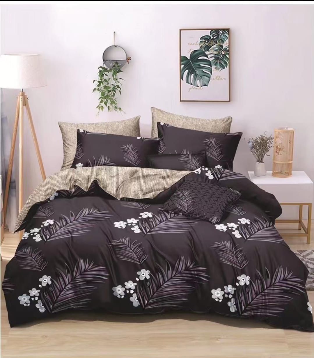 Cotton Flowered Duvet Cover Set