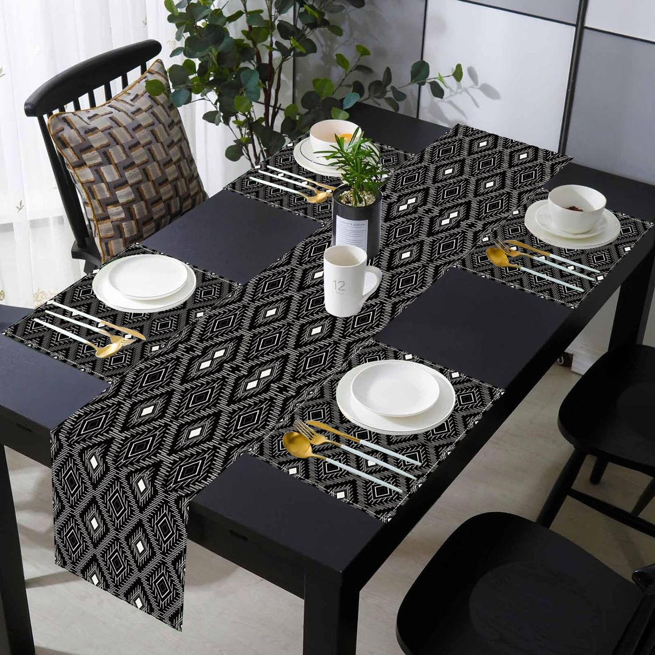 Bohemian Table Runner & Placemats Set