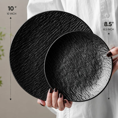 Rock Stone Texture Ceramic Steak Plate 10 Inch