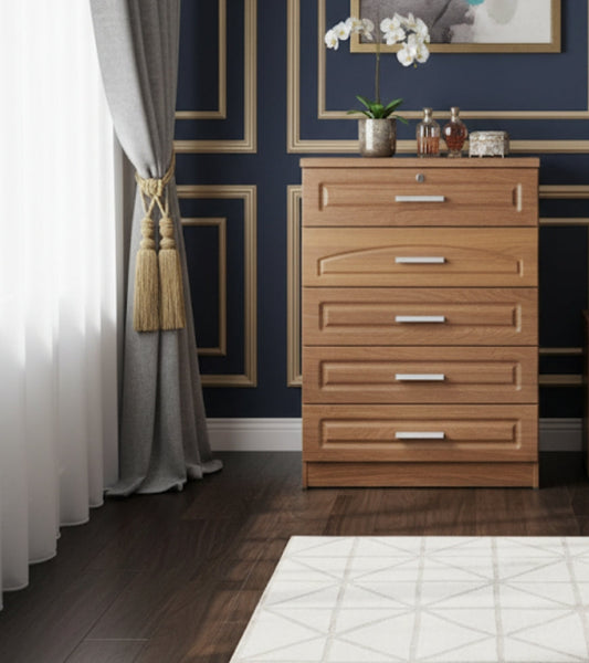 Chest of Drawers, 100cm Wooden Storage - Brand