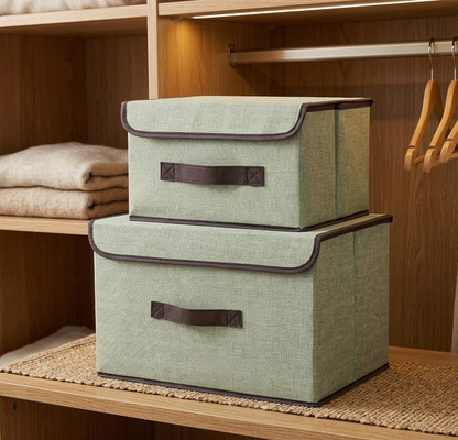 2 Piece Foldable Storage Box Home Organizer Set