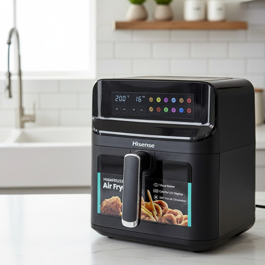 Hisense air fryer for frying, baking, roasting, and grilling with minimal oil