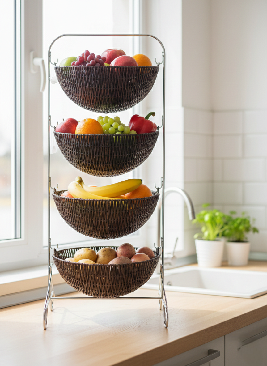 Fruit Rack Bucket 4 Layer
