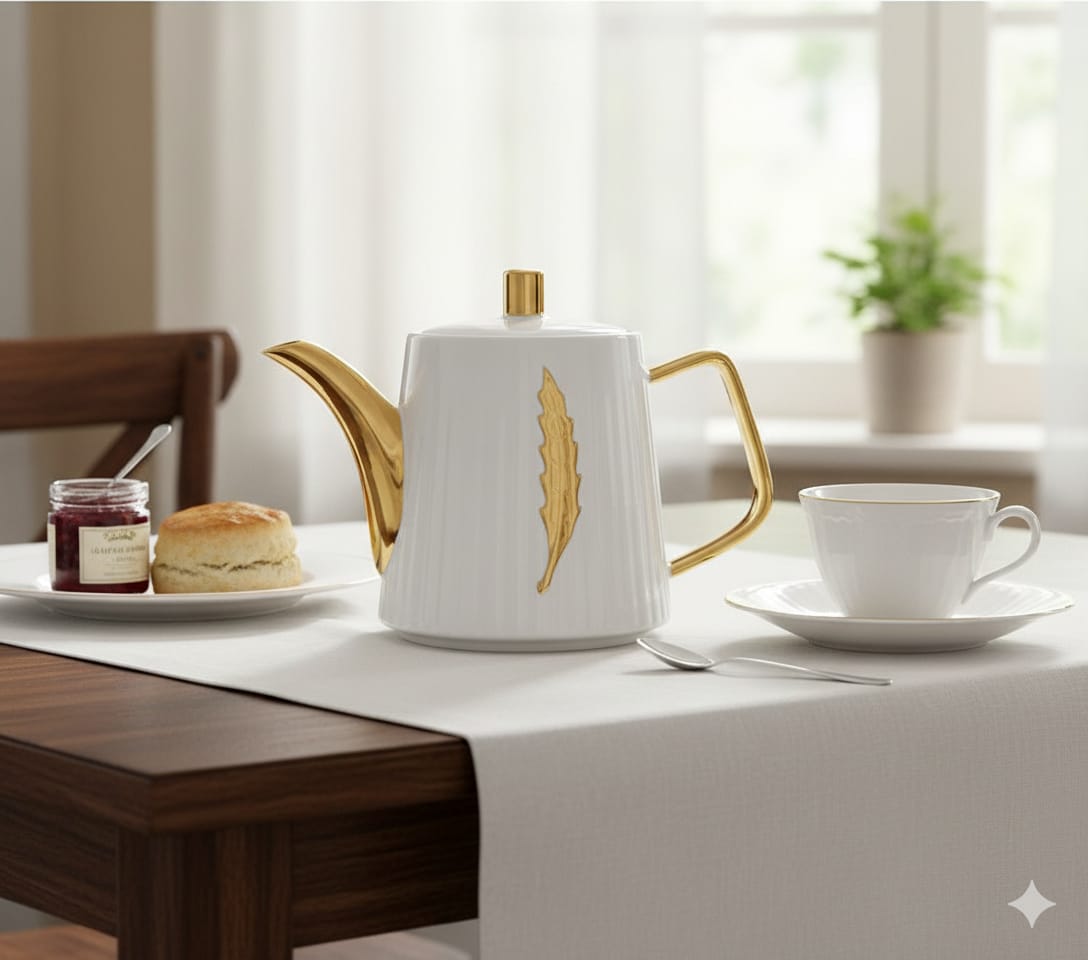 Gold Line Ceramic Kettle