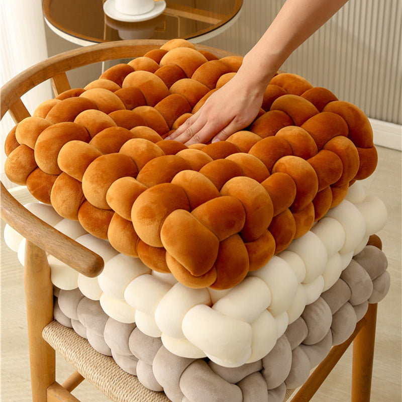 Scandinavian Woven Plush Decorative Cushion Pillow 30×33CM
