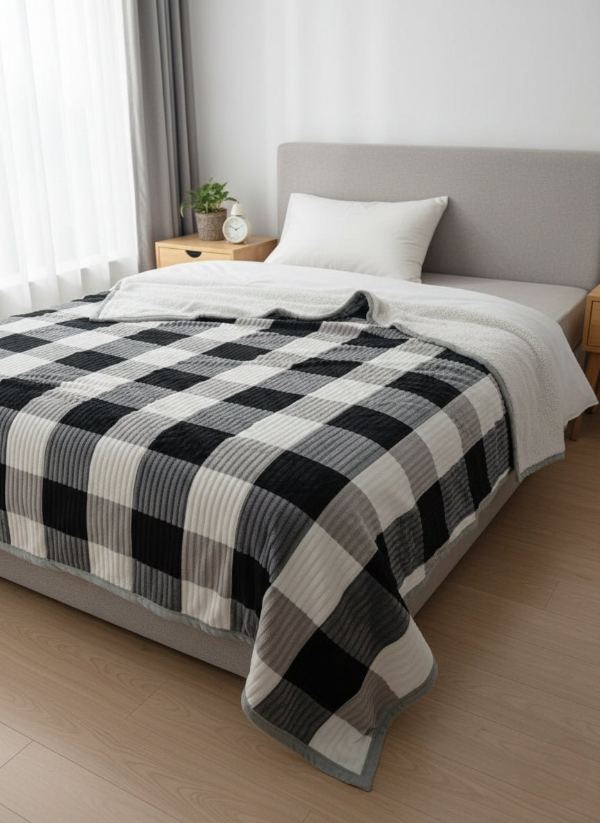 Double-Sided Warm Throw Blanket