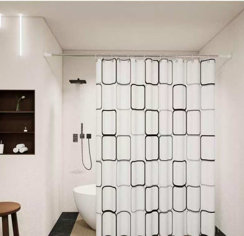 Shower Curtain with Hooks 180 × 200 cm