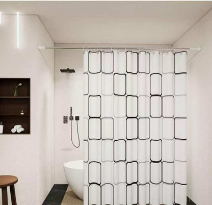 Shower Curtain with Hooks 180 × 200 cm