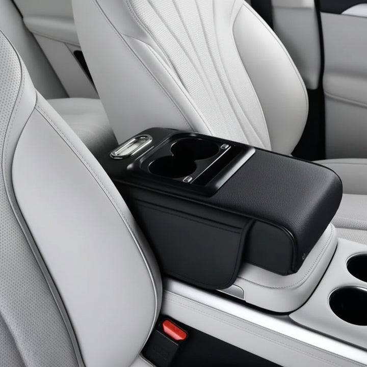3 in 1 Car Armrest Cup Holder with USB Charger and Storage Box