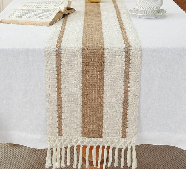 Bohemian Style Table Runner With Tassels