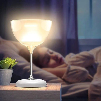 Novel Wine Glass Bedside Lamp With Bluetooth Speaker
