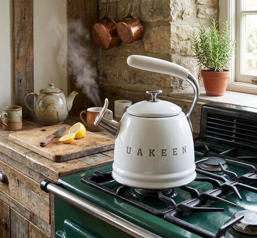 Retro Whistling Kettle 3.5L Stainless Steel