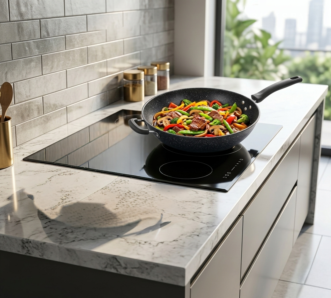 34CM Deep frying pan for frying and everyday cooking