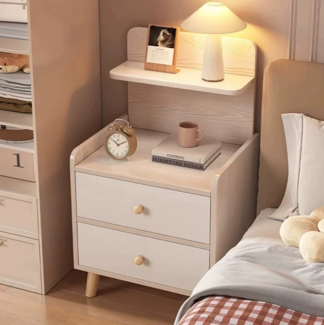 Bedside Table With 2 Drawers