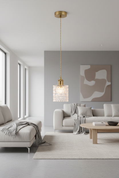 Crystal Pendant Light 1*E27-PL 2024-11-GL-CL